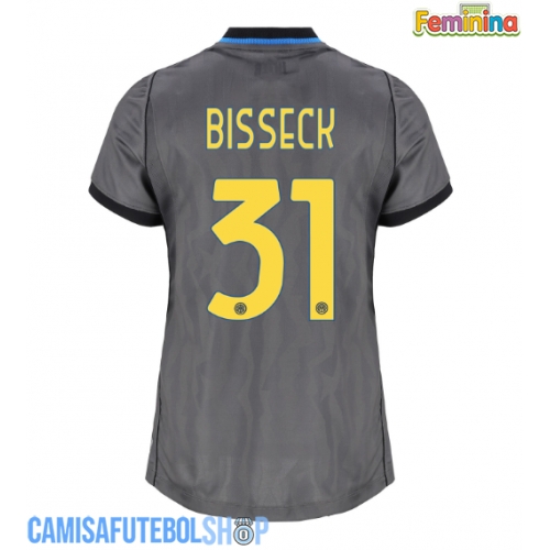 Camisa de time de futebol Inter Milan Yann Bisseck #31 Replicas 3º Equipamento Feminina 2026-27 Manga Curta